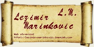 Ležimir Marinković vizit kartica